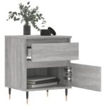 vidaXL Nočné stolíky 2 ks sivý dub sonoma 40x35x50 cm kompozitné drevo – Obrázok 4