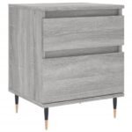 vidaXL Nočné stolíky 2 ks sivý dub sonoma 40x35x50 cm kompozitné drevo – Obrázok 5