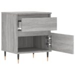 vidaXL Nočné stolíky 2 ks sivý dub sonoma 40x35x50 cm kompozitné drevo – Obrázok 7