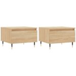 vidaXL Konferenčné stolíky 2 ks dub sonoma 50x46x35cm kompozitné drevo – Obrázok 2