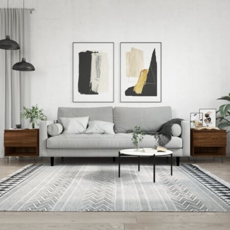 vidaXL Konferenčné stolíky 2 ks hnedý dub 50x46x50 cm kompozitné drevo