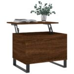 vidaXL Konferenčný stolík hnedý dub 60x44,5x45 cm spracované drevo – Obrázok 3