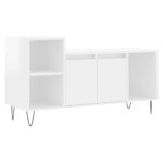 vidaXL TV skrinka lesklá biela 100x35x55 cm spracované drevo – Obrázok 2