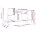 vidaXL TV skrinka lesklá biela 100x35x55 cm spracované drevo – Obrázok 12