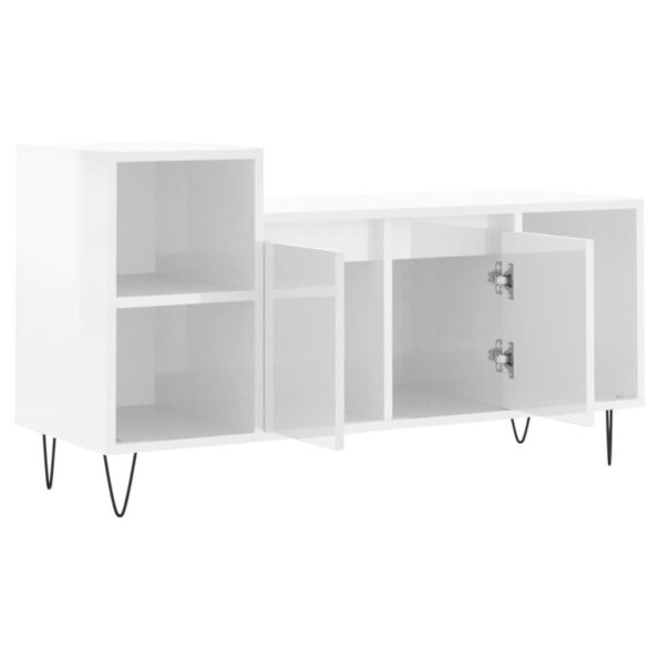 vidaXL TV skrinka lesklá biela 100x35x55 cm spracované drevo – Obrázok 6