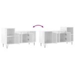 vidaXL TV skrinka lesklá biela 100x35x55 cm spracované drevo – Obrázok 9