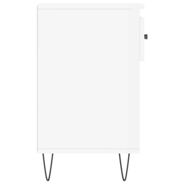 vidaXL Botník lesklý biely 102x36x60 cm spracované drevo – Obrázok 7