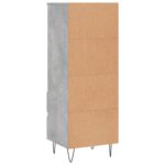 vidaXL Vysoká skrinka betónová sivá 40x36x110 cm spracované drevo – Obrázok 8