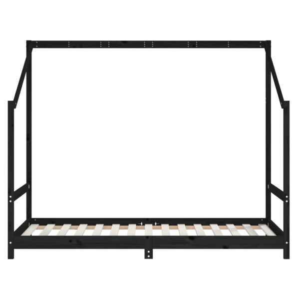 vidaXL Rám detskej postele čierny 90x190 cm masívna borovica – Obrázok 4