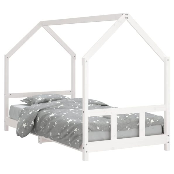 vidaXL Rám detskej postele biely 90x190 cm masívna borovica – Obrázok 2