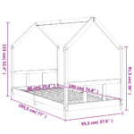 vidaXL Rám detskej postele biely 90x190 cm masívna borovica – Obrázok 9