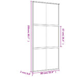 vidaXL Posuvné dvere zlaté 90x205 cm číre ESG sklo a hliník – Obrázok 8