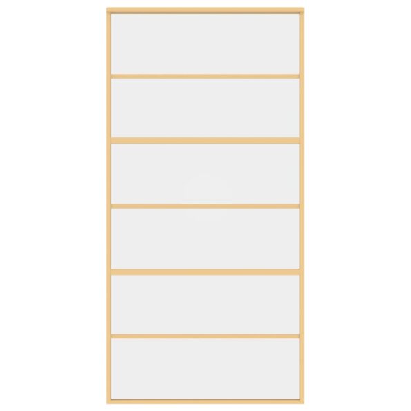 vidaXL Posuvné dvere zlaté 102,5x205 cm číre ESG sklo a hliník – Obrázok 4