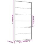 vidaXL Posuvné dvere zlaté 102,5x205 cm číre ESG sklo a hliník – Obrázok 8