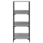 vidaXL Knižnica sivá sonoma 50x33x117,5 cm kompozitné drevo – Obrázok 4