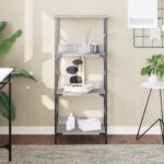 vidaXL Knižnica sivá sonoma 50x33x117,5 cm kompozitné drevo