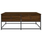 vidaXL Konferenčný stolík hnedý dub 100x99x40cm kompozitné drevo – Obrázok 6