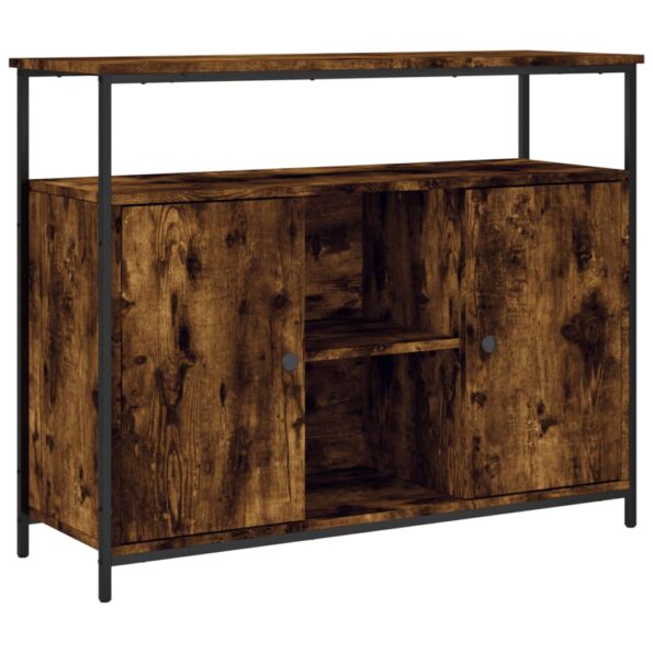 vidaXL Komoda dymový dub 100x35x80 cm kompozitné drevo – Obrázok 2