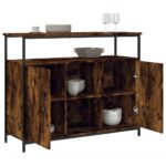 vidaXL Komoda dymový dub 100x35x80 cm kompozitné drevo – Obrázok 4