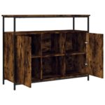 vidaXL Komoda dymový dub 100x35x80 cm kompozitné drevo – Obrázok 5