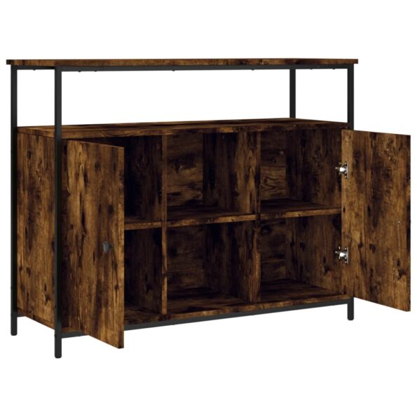 vidaXL Komoda dymový dub 100x35x80 cm kompozitné drevo – Obrázok 5