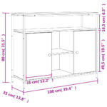vidaXL Komoda dymový dub 100x35x80 cm kompozitné drevo – Obrázok 11