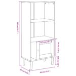 vidaXL Knižnica SENJA, ratanový vzhľad, hnedá 60x35x130 cm, borovica – Obrázok 10