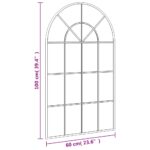 vidaXL Nástenné zrkadlo čierne 60x100 cm oblúkové železné – Obrázok 7