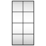 vidaXL Nástenné zrkadlo čierne 40x80 cm obdĺžnikové železné – Obrázok 3