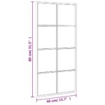 vidaXL Nástenné zrkadlo čierne 40x80 cm obdĺžnikové železné – Obrázok 8