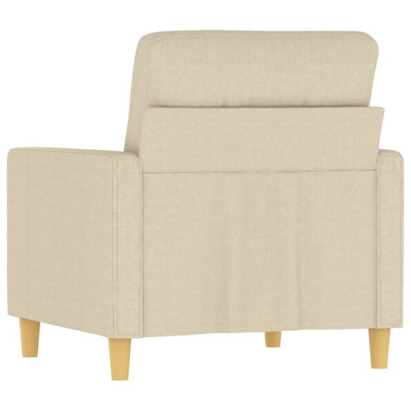 vidaXL Jednomiestna pohovka, krémová 60 cm, látka – Obrázok 5