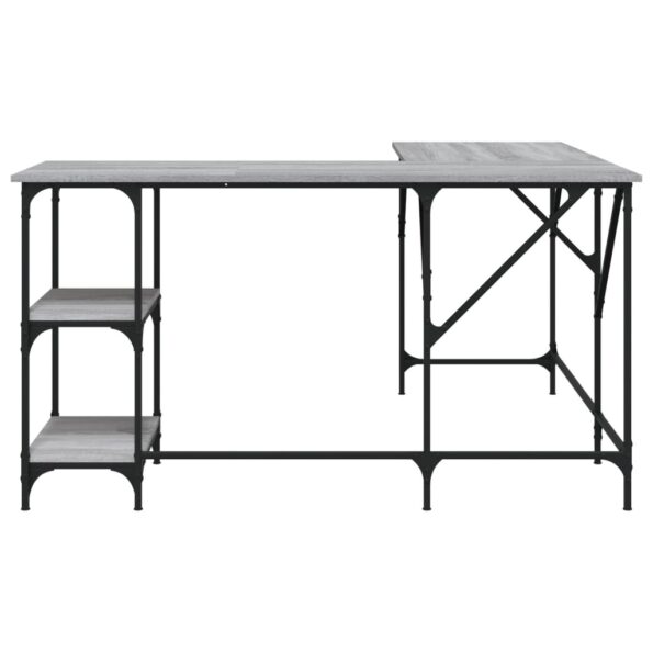 vidaXL Stôl sivý dub sonoma 139x139x75 cm kompozitné drevo – Obrázok 4