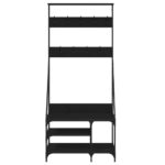 vidaXL Vešiak na šaty s botníkom čierny 80x40x184 cm – Obrázok 4