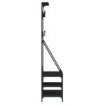 vidaXL Vešiak na šaty s botníkom čierny 80x40x184 cm – Obrázok 5