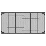 vidaXL 7-dielna záhradná jedálenská sada antracitová kovová sieťovina – Obrázok 7