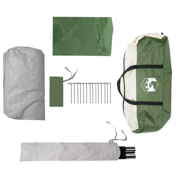 vidaXL Rodinný stan tipi 8 osôb zelený vodeodolný – Obrázok 11