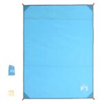 vidaXL Pikniková deka s kolíkmi modrá 205x155 cm – Obrázok 3