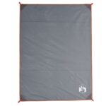 vidaXL Pikniková deka s kolíkmi sivá a oranžová 205x155 cm – Obrázok 2