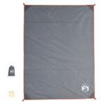 vidaXL Pikniková deka s kolíkmi sivá a oranžová 205x155 cm – Obrázok 3