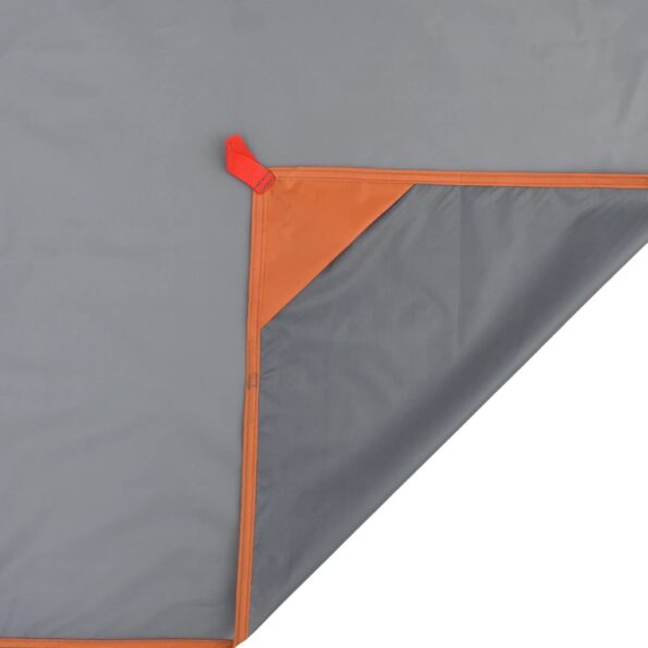 vidaXL Pikniková deka s kolíkmi sivá a oranžová 205x155 cm – Obrázok 4