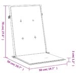 vidaXL Podložky na záhradné stoličky, vysoké operadlo 4 ks 120x50x3 cm – Obrázok 8