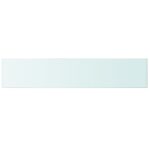 vidaXL Poličkový panel z priehľadného skla, 100x20 cm – Obrázok 2
