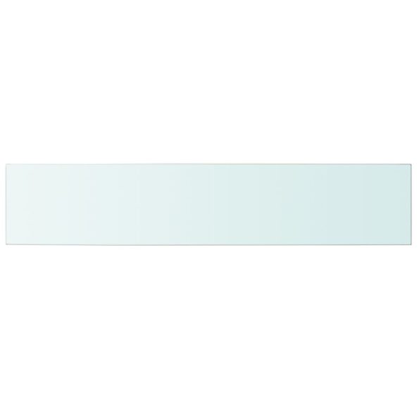 vidaXL Poličkový panel z priehľadného skla, 100x20 cm – Obrázok 2