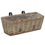 vidaXL Balkónové kvetináče 2 ks 40 cm prútené s PE vyložením – Obrázok 3
