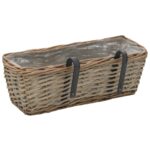 vidaXL Balkónové kvetináče 2 ks 40 cm prútené s PE vyložením – Obrázok 5