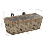 vidaXL Balkónové kvetináče 2 ks 40 cm prútené s PE vyložením – Obrázok 6