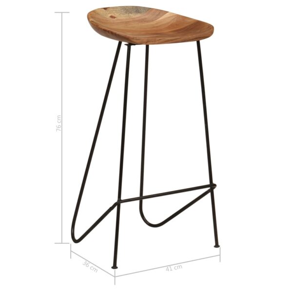 vidaXL Barové stoličky 2 ks, akáciový masív – Obrázok 9