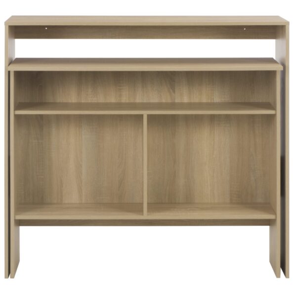 vidaXL Barový stôl s 2 vrchnými doskami dubová farba 130x40x120 cm – Obrázok 4