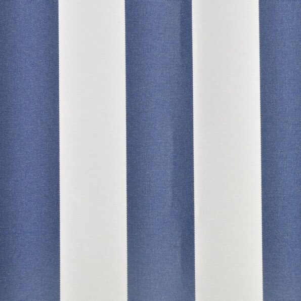 vidaXL Tieniaca plachta na markízu, modro biela 4x3 m (bez rámu) – Obrázok 3