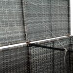 vidaXL Polyratanová ohrada na dva vonkajšie odpadkové koše antracitová 148x77x111 cm – Obrázok 8